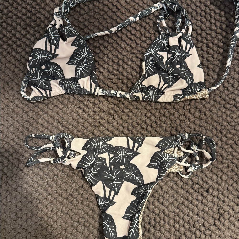 Acacia Swimwear Black Elephant Bikini Set